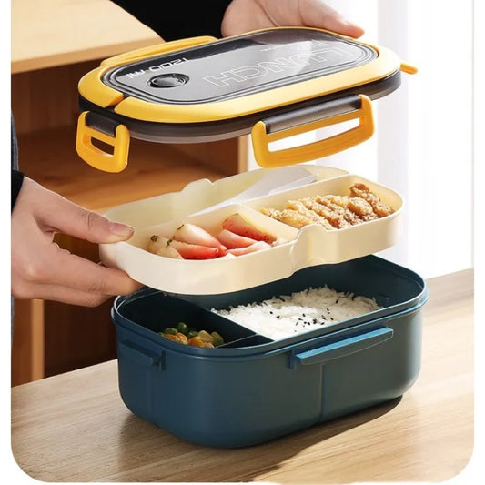 Lunch Box Compartments Microwae